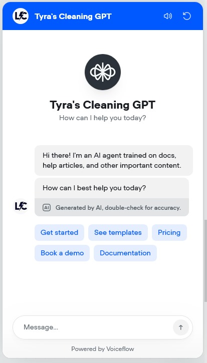 Tyra's Cleaning GPT